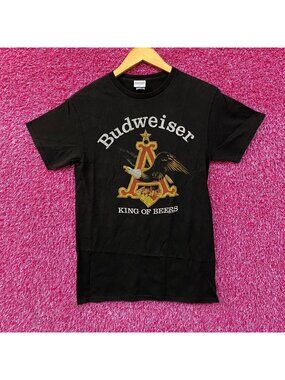 Budweiser King Of Beer American Bald Eagle Logo T-Shirt Extra Small